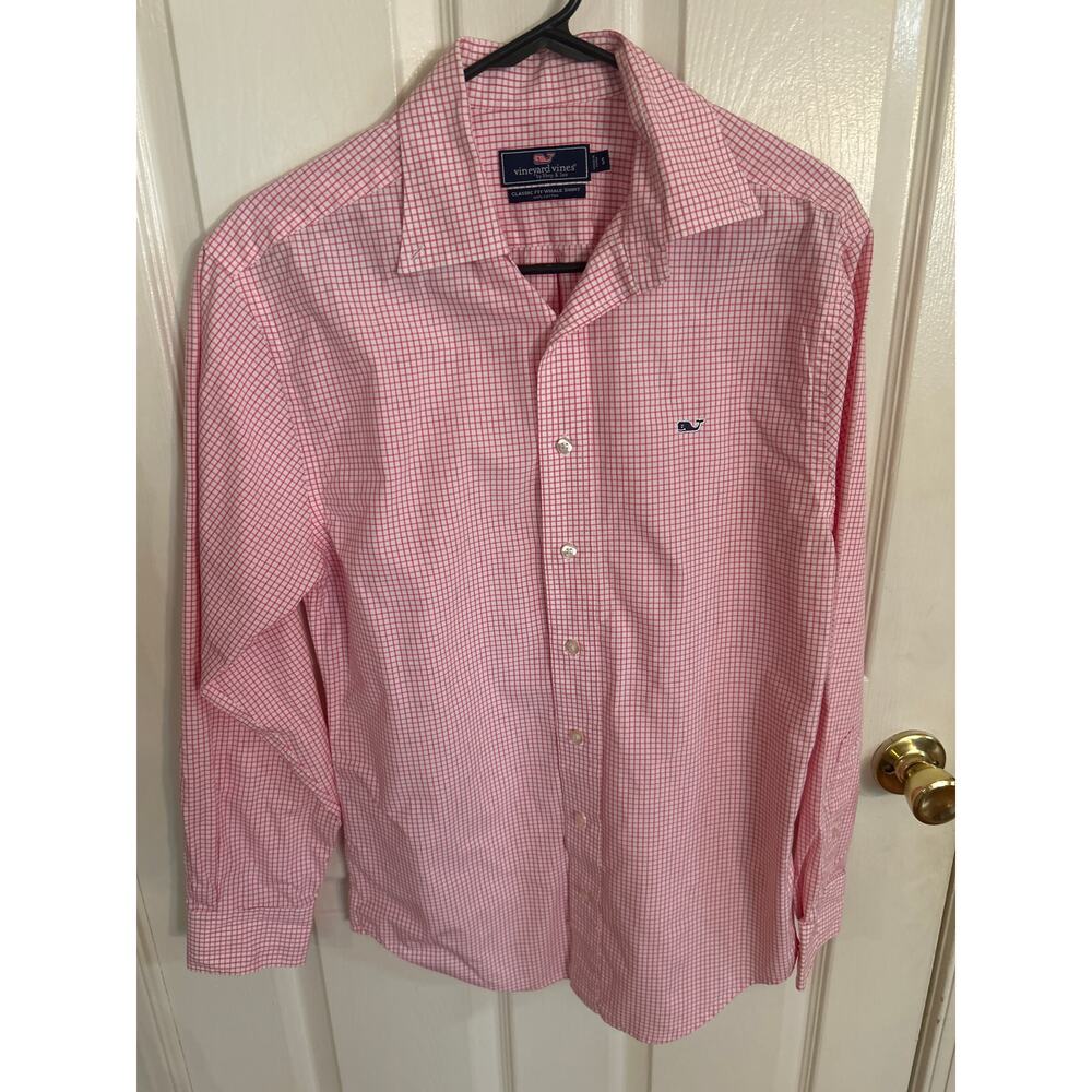 Vineyard Vines Collegiate Shirt Pink Plaid‎ Size XXL